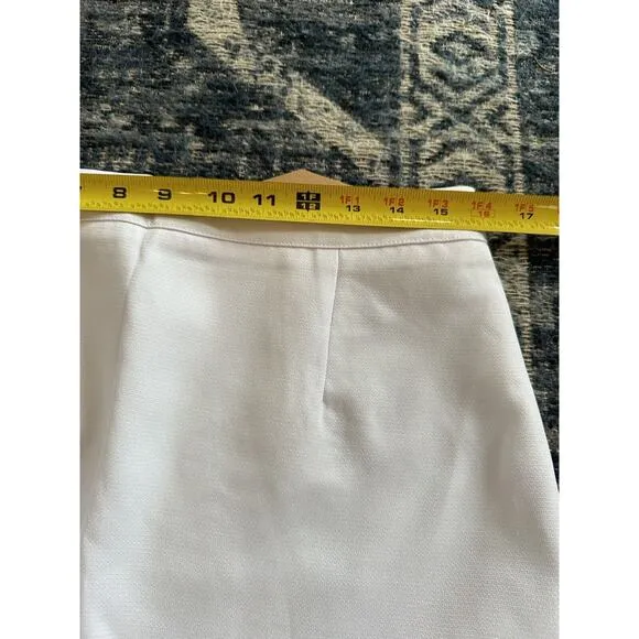 Skirt &amp; Top Set Main Strip 2 Piece White Feather Trim SizeLarge NEW Wedding Bach