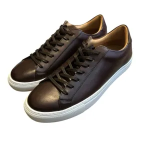 Skolyx Premium Sneaker in Dark Brown Leather- Size 44(US 11)