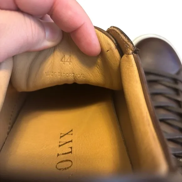 Skolyx Premium Sneaker in Dark Brown Leather- Size 44(US 11)