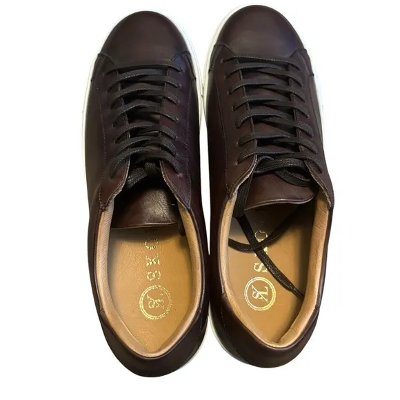 Skolyx Premium Sneaker in Dark Brown Leather- Size 44(US 11)