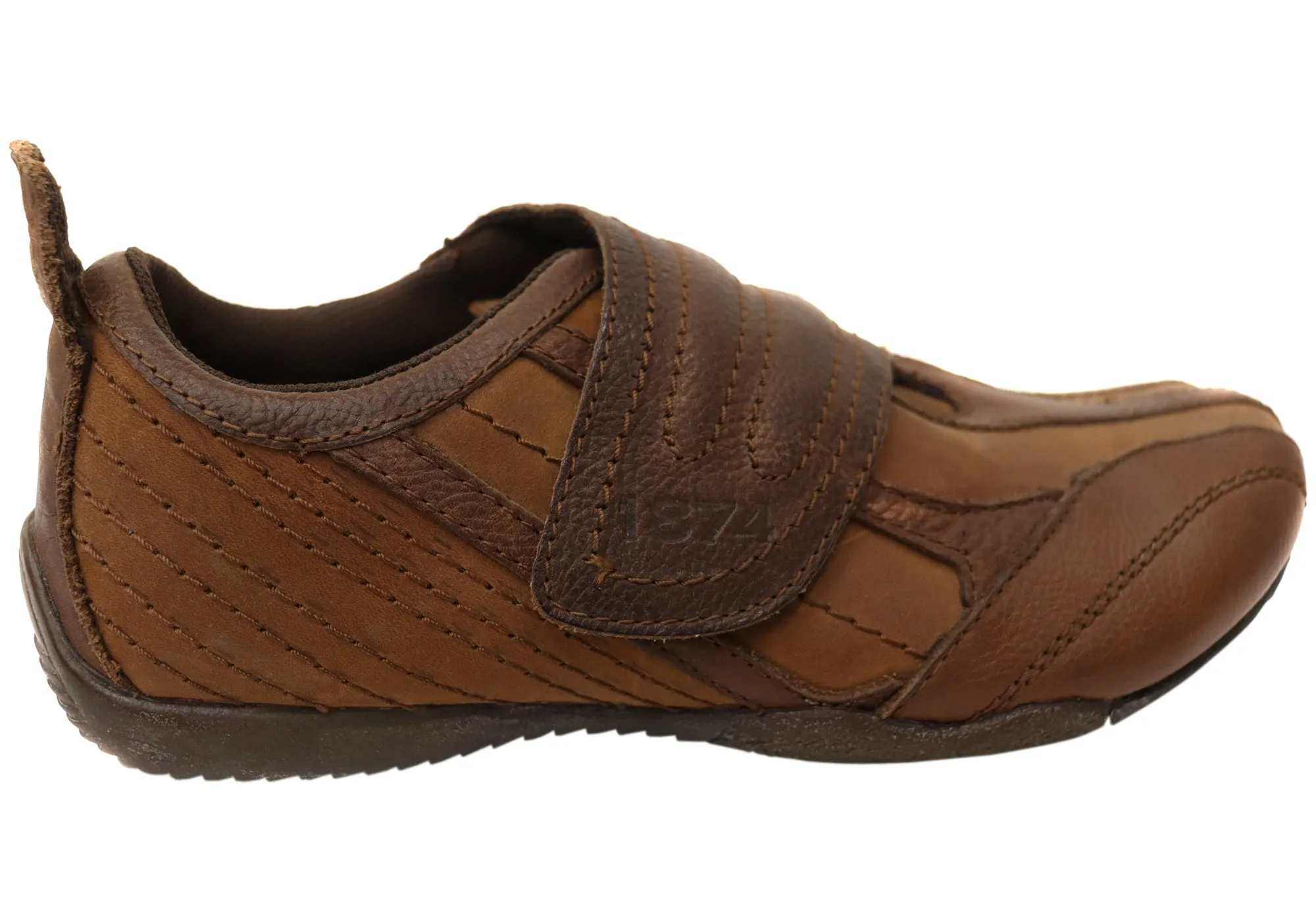 Slatters Zodiac Mens Leather Comfortable Shoes With Adjustable Strap