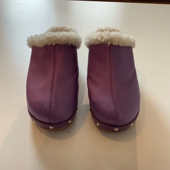Sleeper Matilda Shearling Clogs in Lilac