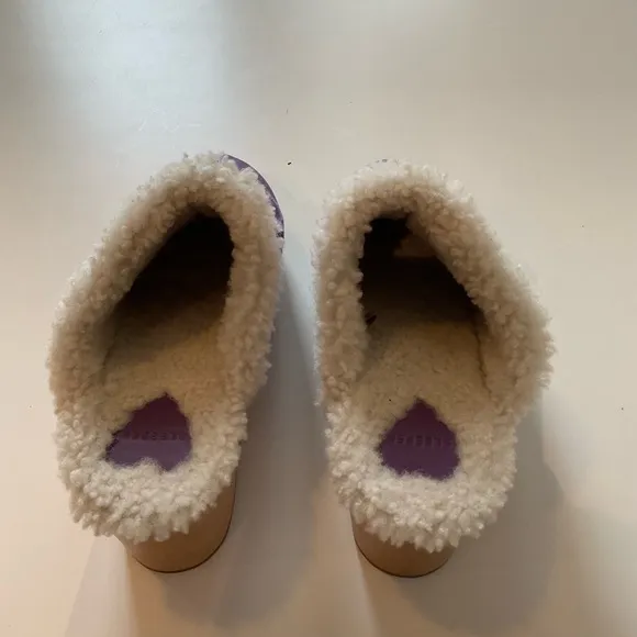 Sleeper Matilda Shearling Clogs in Lilac