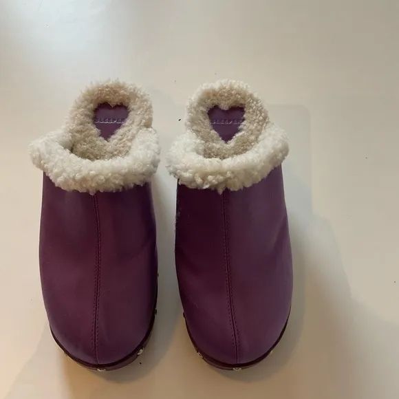 Sleeper Matilda Shearling Clogs in Lilac