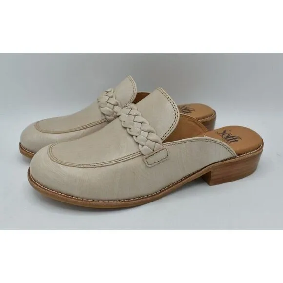 Sofft Womens Size 10 Nels Brushed Light Taupe Mushroom Loafers Mules Shoes