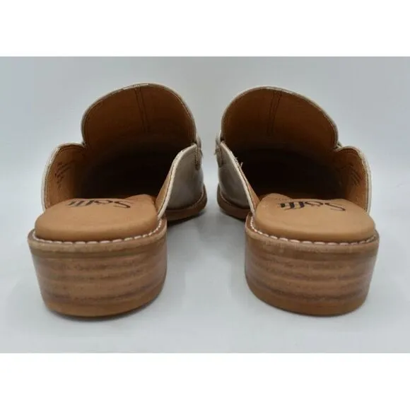 Sofft Womens Size 10 Nels Brushed Light Taupe Mushroom Loafers Mules Shoes