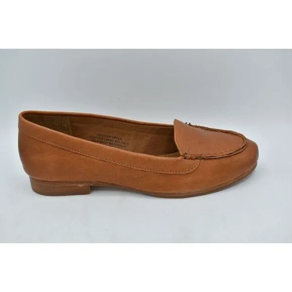 Sofft Womans Size 9.5 Kambray Luggage Leather Slip On Loafers Shoes