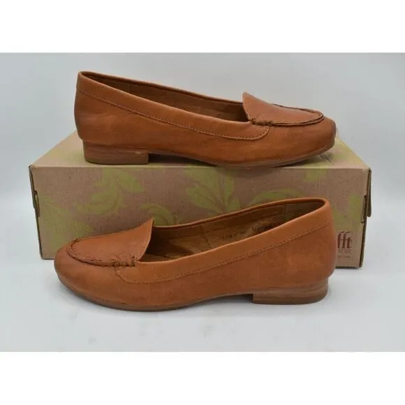 Sofft Womans Size 9.5 Kambray Luggage Leather Slip On Loafers Shoes