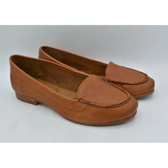 Sofft Womans Size 9.5 Kambray Luggage Leather Slip On Loafers Shoes