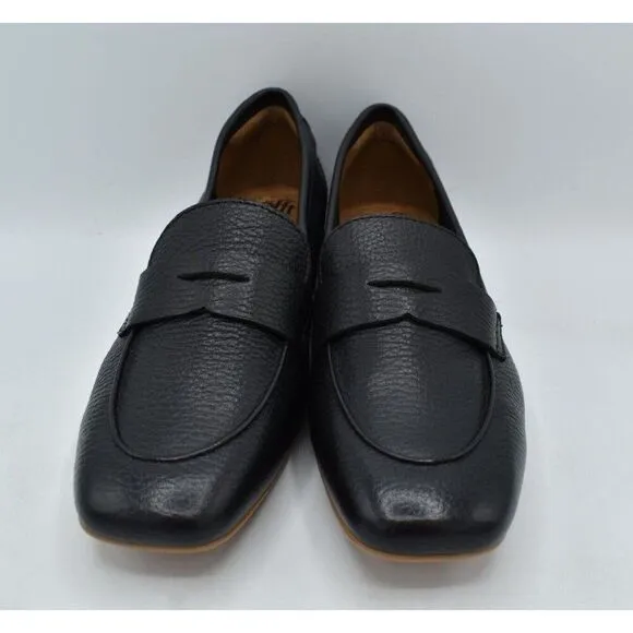 Sofft Womens Size 8 Elinor Moc Toe Black Leather Slip On Penny Loafers Shoes