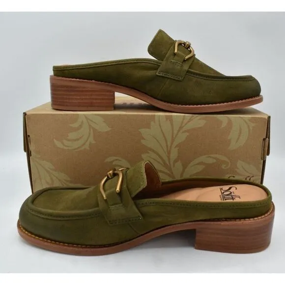 Sofft Womens Size 8 Rosalia Fern Green Slip On Mule Loafers Shoes
