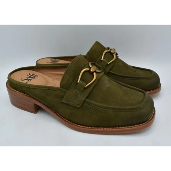 Sofft Womens Size 8 Rosalia Fern Green Slip On Mule Loafers Shoes