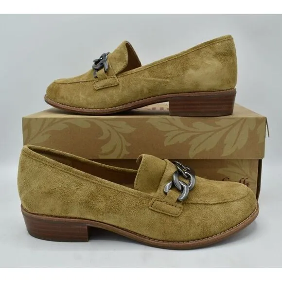 Sofft Womens Size 8.5 Nevara Hazelwood Suede Slip On Loafers Shoes