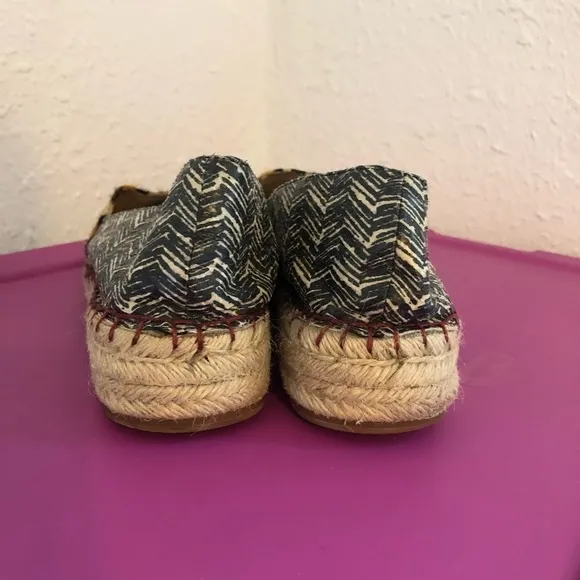 Soft Surroundings Leopard Calf Hair Espadrille Shoes 9