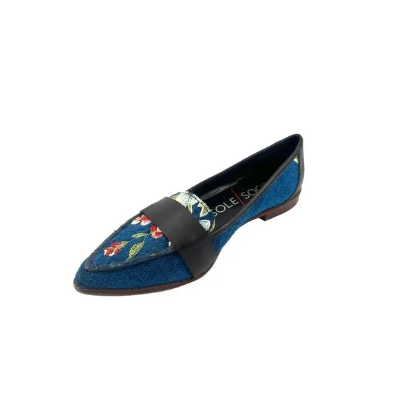 Sole Society embroidered Loafer - Edie Rose Bouquet shoes flats sz 6