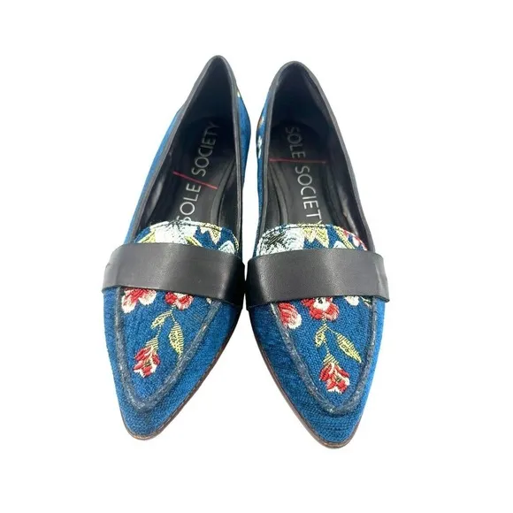 Sole Society embroidered Loafer - Edie Rose Bouquet shoes flats sz 6