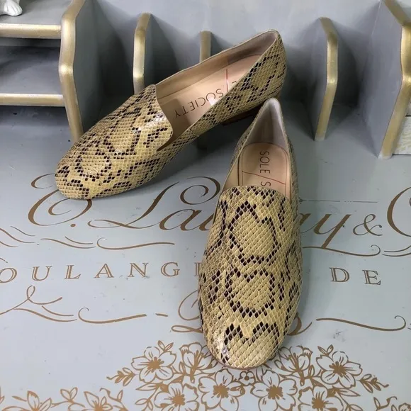 SOLE society snake print Leather shoes
