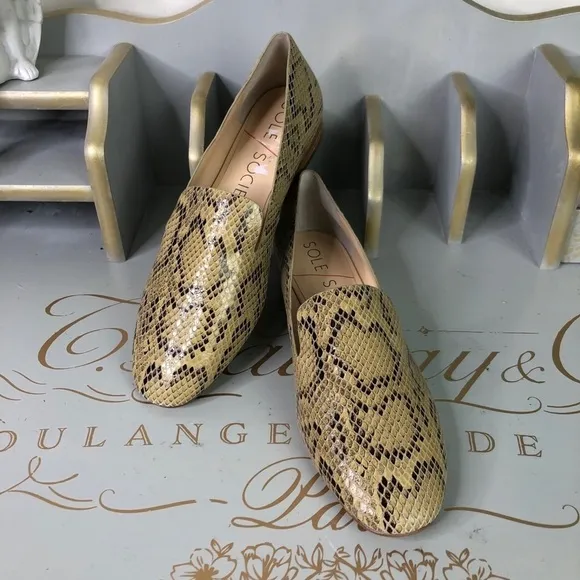 SOLE society snake print Leather shoes