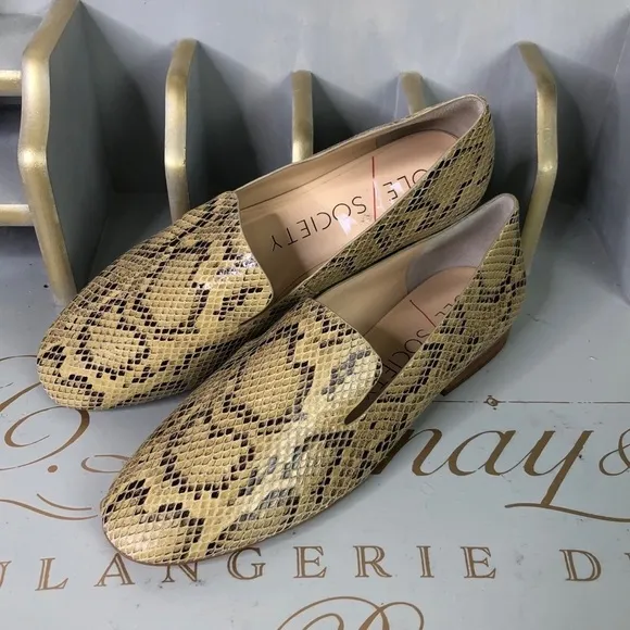 SOLE society snake print Leather shoes