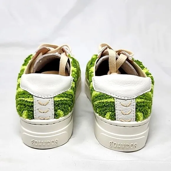 🐽SOLUDOS🐽 IBIZA PLATFORM PSYCHEDELIC SPIRAL FOREST GREEN LADIE 6.0 NIB🐽CUTE