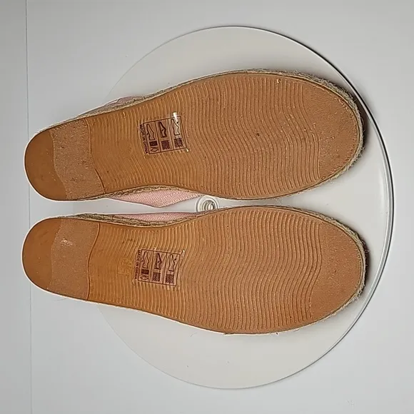 Soludos The Smoking Slipper Espadrille Slip-On Shoe Organic Cotton Jute Pink 9.5