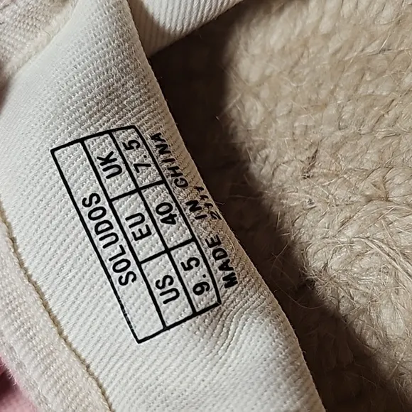 Soludos The Smoking Slipper Espadrille Slip-On Shoe Organic Cotton Jute Pink 9.5
