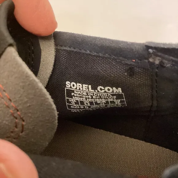 Sorel 10 High Top Men’s Sneakers Shoes Handcrafted Leather Suede Gray Black