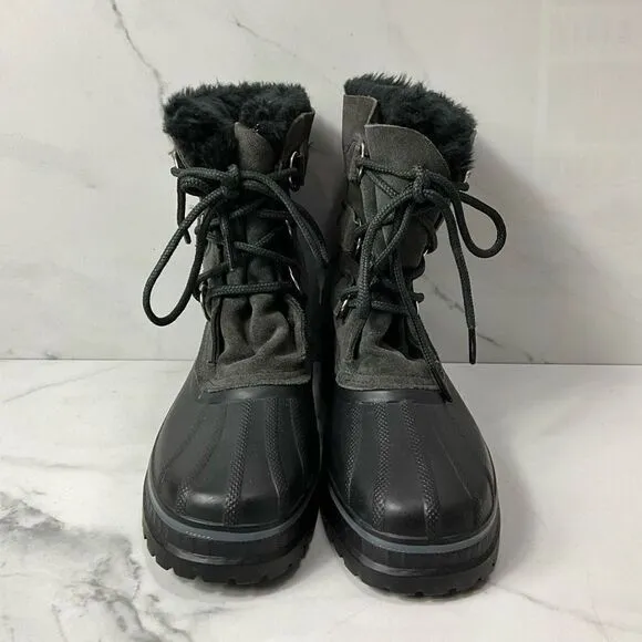SOREL Gray Suede Duck Boots