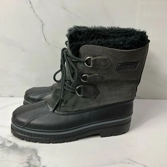 SOREL Gray Suede Duck Boots