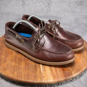 Sperry Top Sider Brown Leather Boat Dock Loafers Mens Size 11