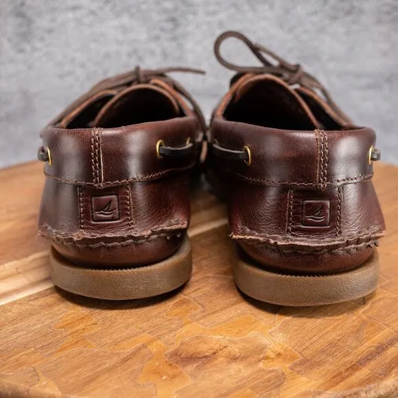 Sperry Top Sider Brown Leather Boat Dock Loafers Mens Size 11