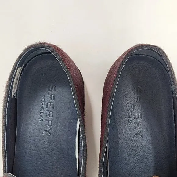 Sperry Top Sider Smoking Slipper Men 10 Overlook Burgundy Pony Anchor  STS18367