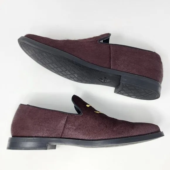 Sperry Top Sider Smoking Slipper Men 10 Overlook Burgundy Pony Anchor  STS18367