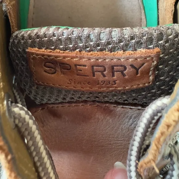 SPERRY Topsider Billfish Men’s Tan Genuine Leather Loafers Boat Shoes Size 11.5
