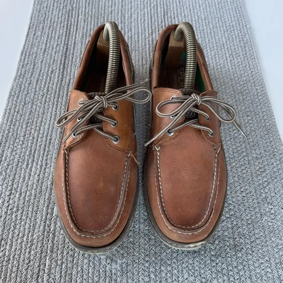 SPERRY Topsider Billfish Men’s Tan Genuine Leather Loafers Boat Shoes Size 11.5