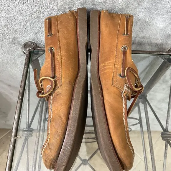 Sperry Topsider Loafers Rare tattoo style shark/ Ship shoes Men's 10W (wide)