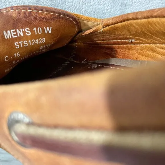 Sperry Topsider Loafers Rare tattoo style shark/ Ship shoes Men's 10W (wide)