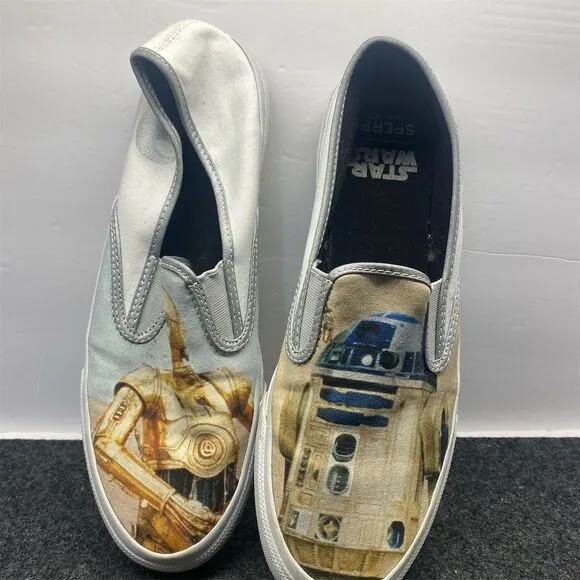 Sperry x Star Wars Men's Canvas Slip-On Shoes R2-D2 C-3PO Size 9.5