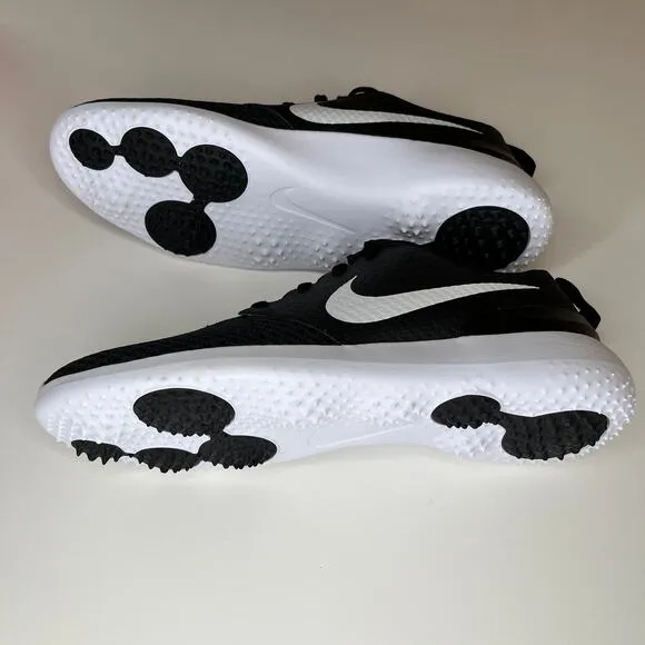 Spikeless Nike Gold Shoes Roshe G Black White New.