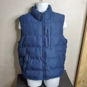 St. John’s Bay Puffer Vest Men Size Medium Navy Blue
