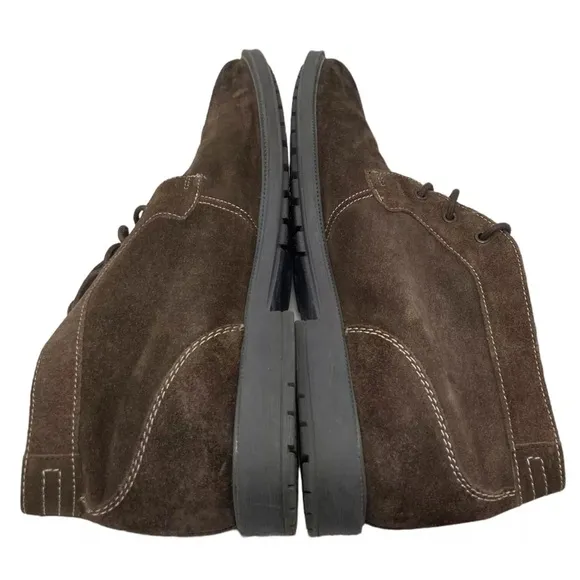 Stacy Adams Men's Brown Suede Lace Up Chukka Ankle Boot Memory Foam Size 12
