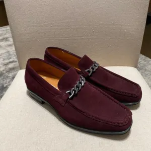 Stacy Adam’s Mens Norwood oxblood red suede leather loafers shoes size 7m new