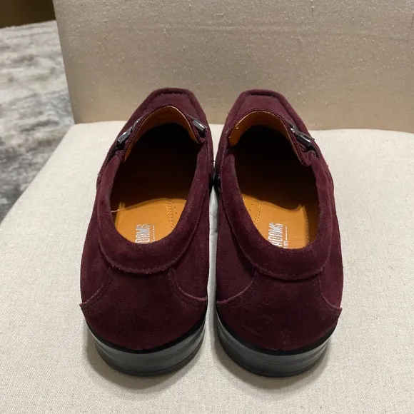 Stacy Adam’s Mens Norwood oxblood red suede leather loafers shoes size 7m new