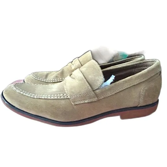 Stacy Adams Shoes 24829 Leather Suede Penny Loafers Mens Size 10 43 Tan