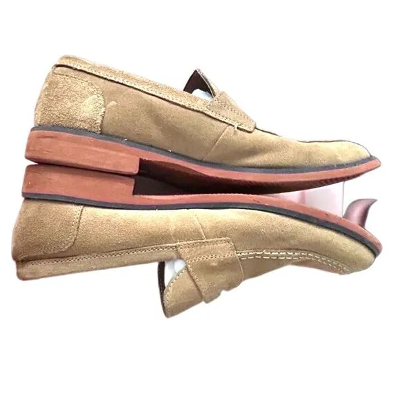 Stacy Adams Shoes 24829 Leather Suede Penny Loafers Mens Size 10 43 Tan