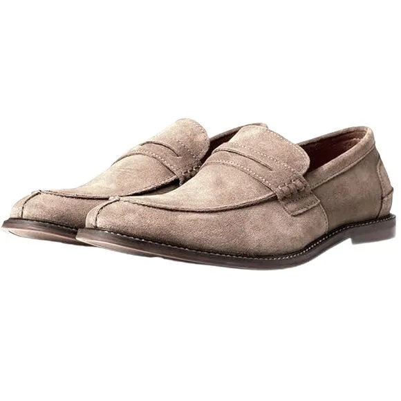Stacy Adams Shoes 24829 Leather Suede Penny Loafers Mens Size 10 43 Tan
