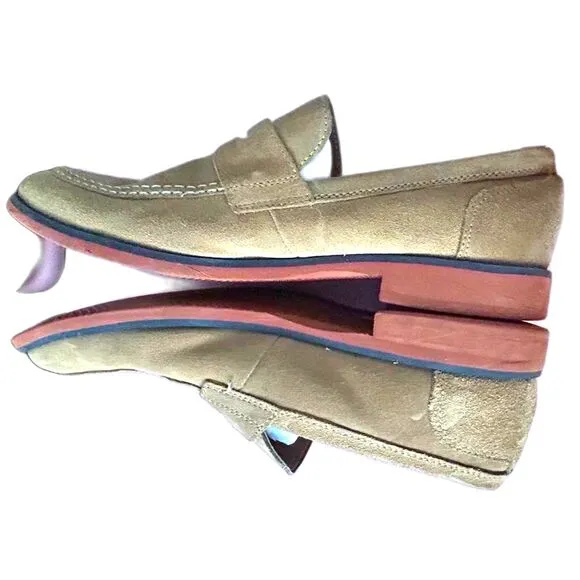 Stacy Adams Shoes 24829 Leather Suede Penny Loafers Mens Size 10 43 Tan