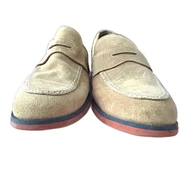 Stacy Adams Shoes 24829 Leather Suede Penny Loafers Mens Size 10 43 Tan