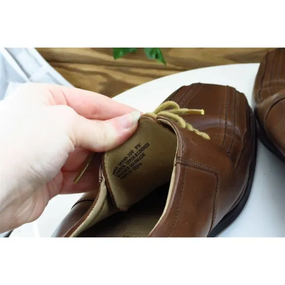 Stacy Adams Shoes Sz 9 W Brown‎ Derby Oxfords Leather Men