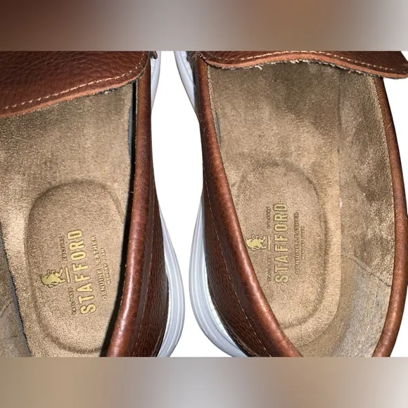 Stafford’s Albert Ortholite Men’s Loafers Shoes Genuine Leather Size 12M